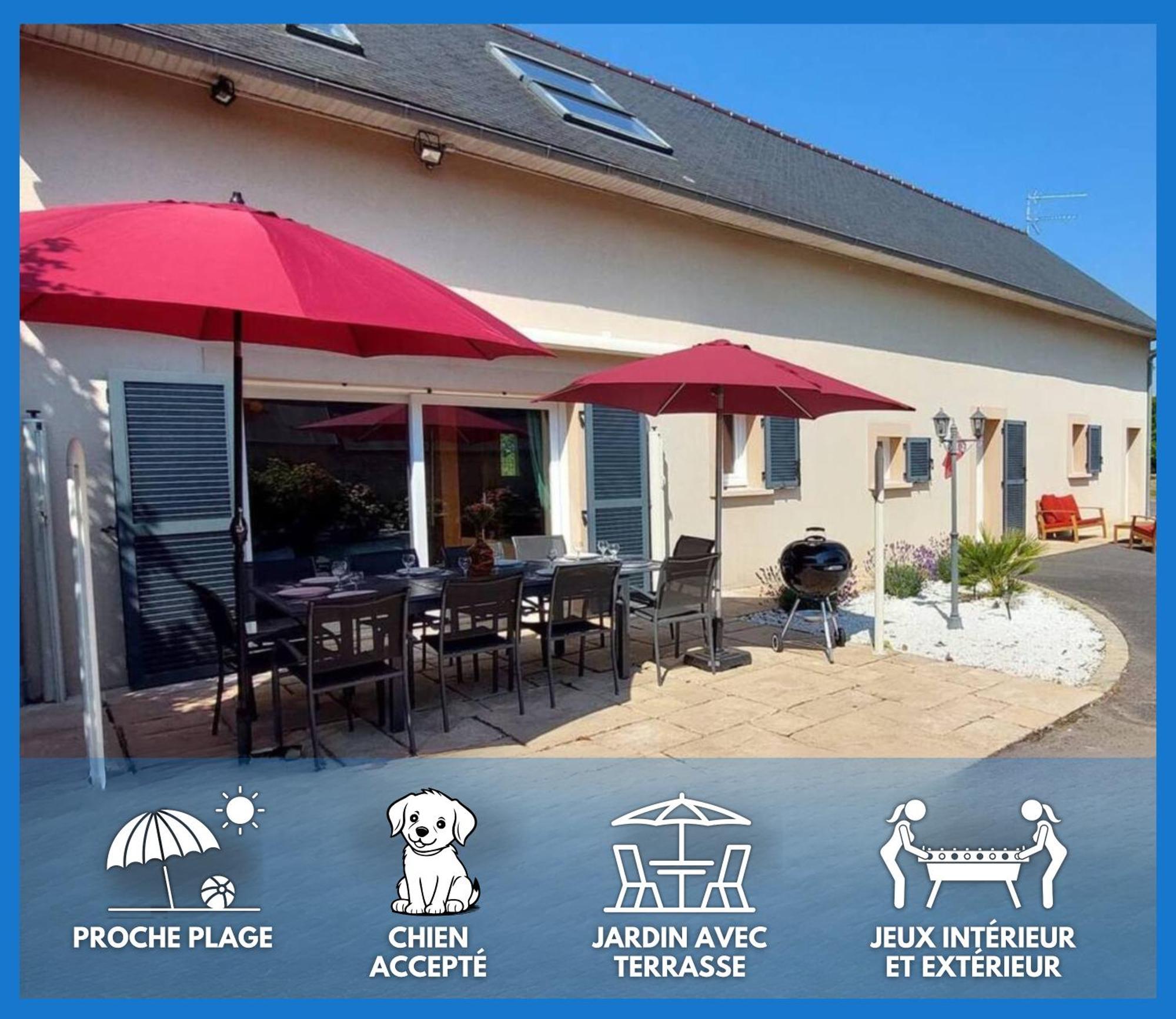 Le So Art, Grande Maison 4 Chambres, Terrain De Petanque, Grand Jardin Clos, Flipper, Babyfoot, Jeux Arcade, Ping Pong,1 Km Mer, Proche Golf, Port En Bessin, Bayeux Et Plages Du Debarquement, Adaptee Enfants Commes Eksteriør bilde